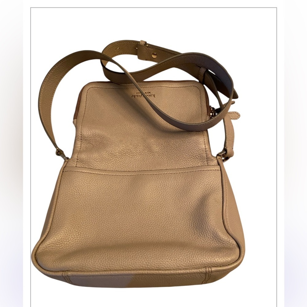 Kate Spade Tan Run Around Pebbled Leather Crossbody Bag - Picture 3 of 6